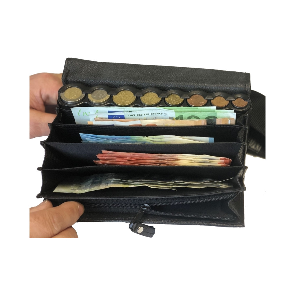 Kellner-EURO-Geldbörse aus Leder