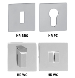 Rosette MP - HR SQ6 - Chrom glänzend
