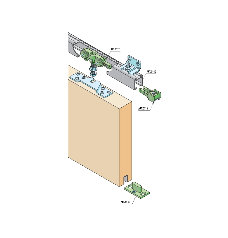 Beschläge für Holzschiebetüren SISCO SISTEM - LEGGERA Beschläge für Holzschiebetüren SISCO SISTEM - LEGGERA