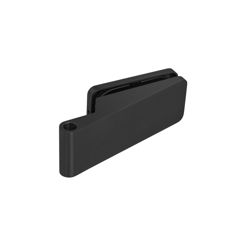 Glastürscharnier UNIQUE R8 (Horizontal) - Schwarz matt