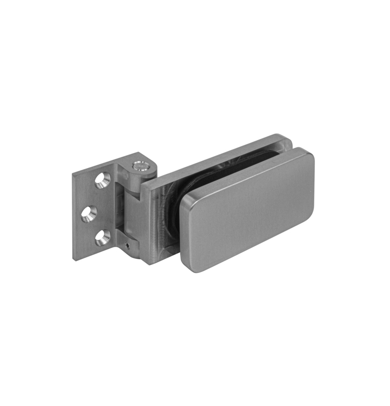 Glastürscharnier UNIQUE R8 (Horizontal für Wand) - Geschliffen edelstahl Glastürscharnier UNIQUE R8 (Horizontal für Wand) - Geschliffen edelstahl