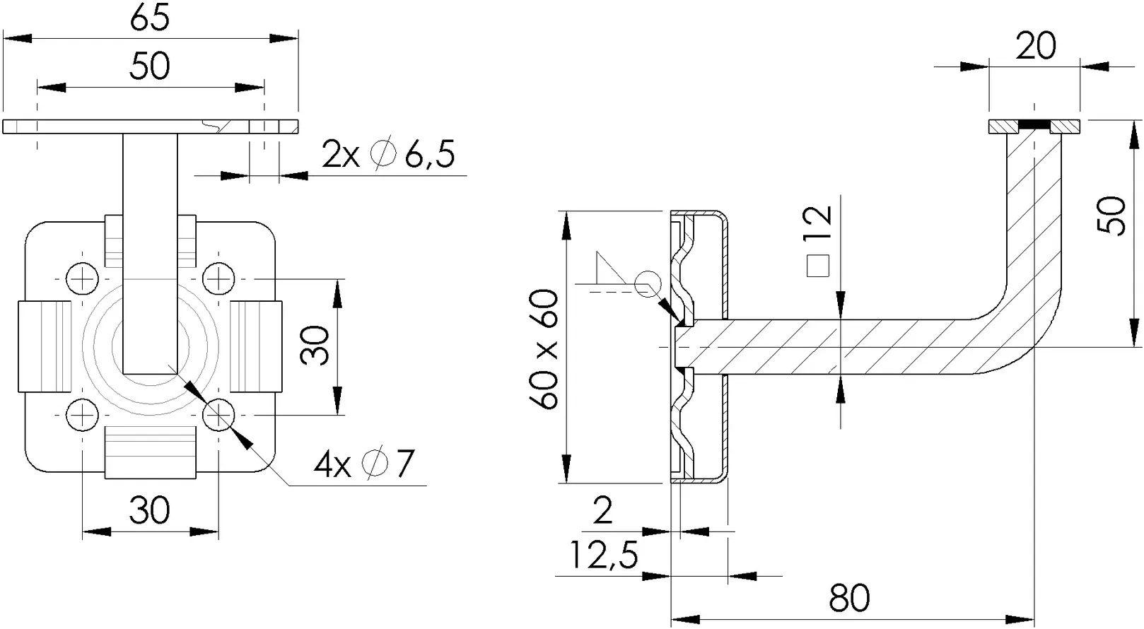Wandhalter für Griff A/4110-000